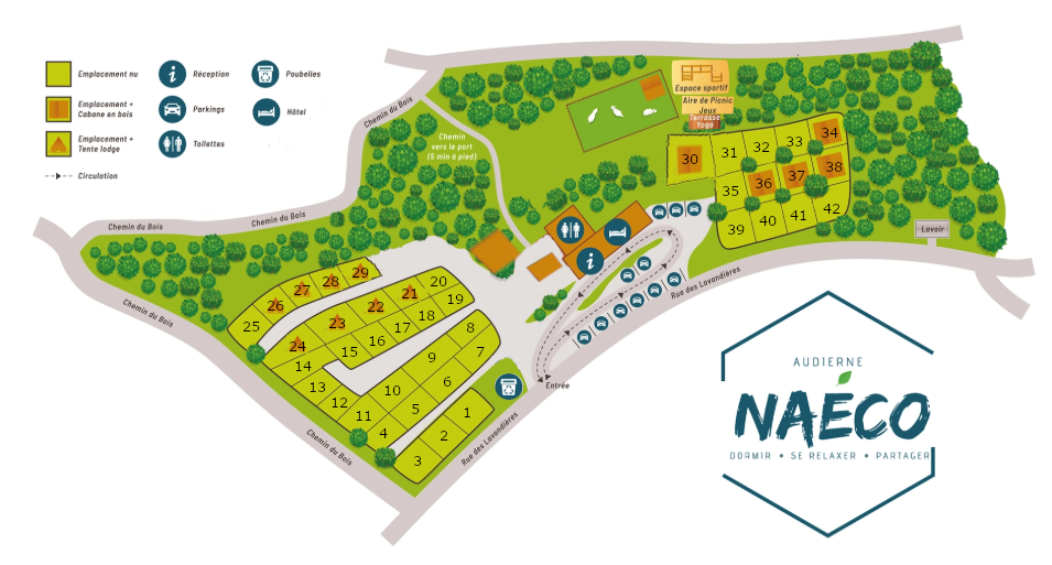 plan camping Naeco 2026